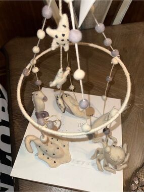 Pehr Classic Mobile Life Aquatic Aquatic Nursery Hanging Crib Mobile Cream/gray